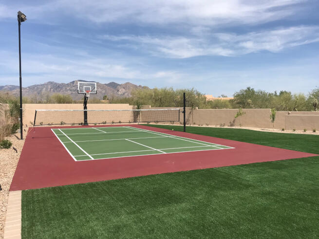 Fresno Pickleball Court and Basketball Net